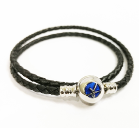Qin Bracelet Leather-Blue