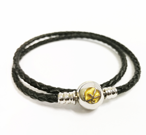 Qin Bracelet Leather-Gold