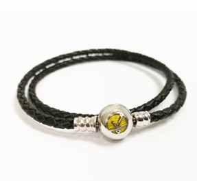 Qin Bracelet Leather-Yellow