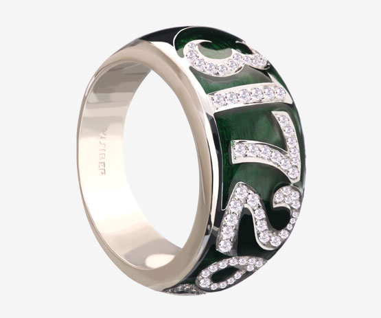 Trinity Diamond Ring-Green