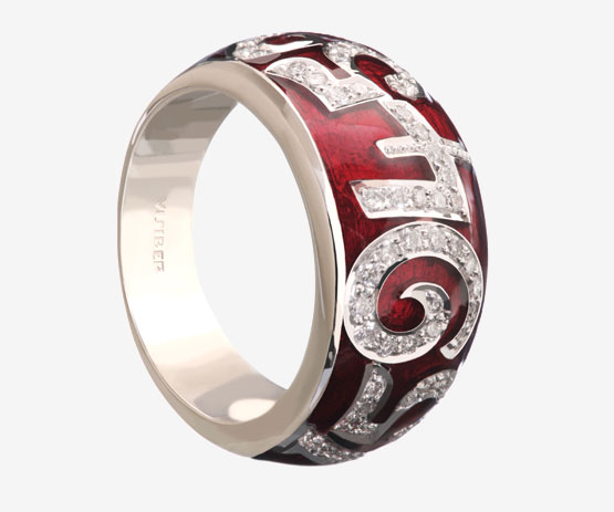 Trinity Diamond Ring-Red