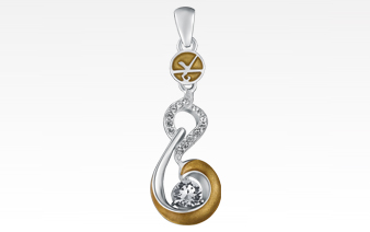 Dewy Drops of Contentment Pendant-Gold